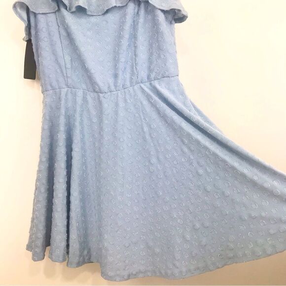 White Birch Pastel Blue You Can Count In It Mini Dress- NEW - Picture 8 of 12